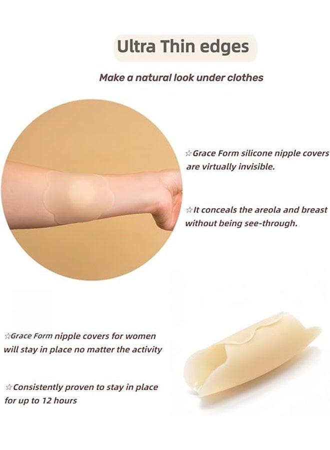 4PCS Flower Nipple Covers Reusable Nipple Cover for Women Nipple Pasties Pasty Nipple coverings - Image 4